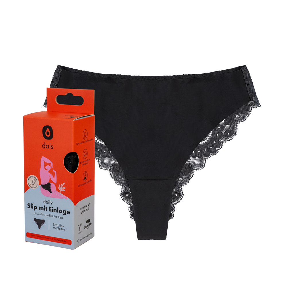 Bild: dais Slip mit Einlage Brazilian mit Spitze Schwarz