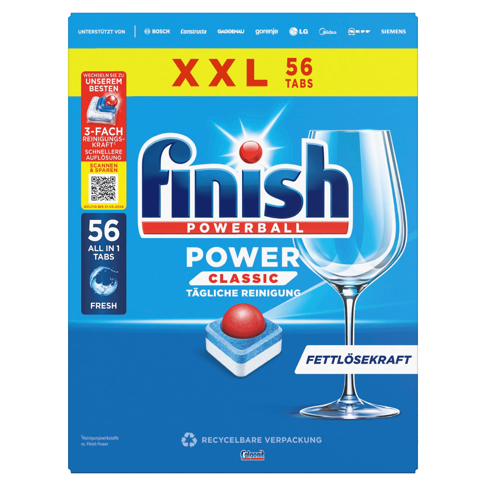Bild: finish Powerball Power Classic Geschirrspültabs 