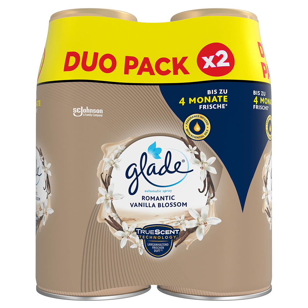 Bild: Glade Automatic Spray Nachfüllung Romantic Vanilla Blossom Duo