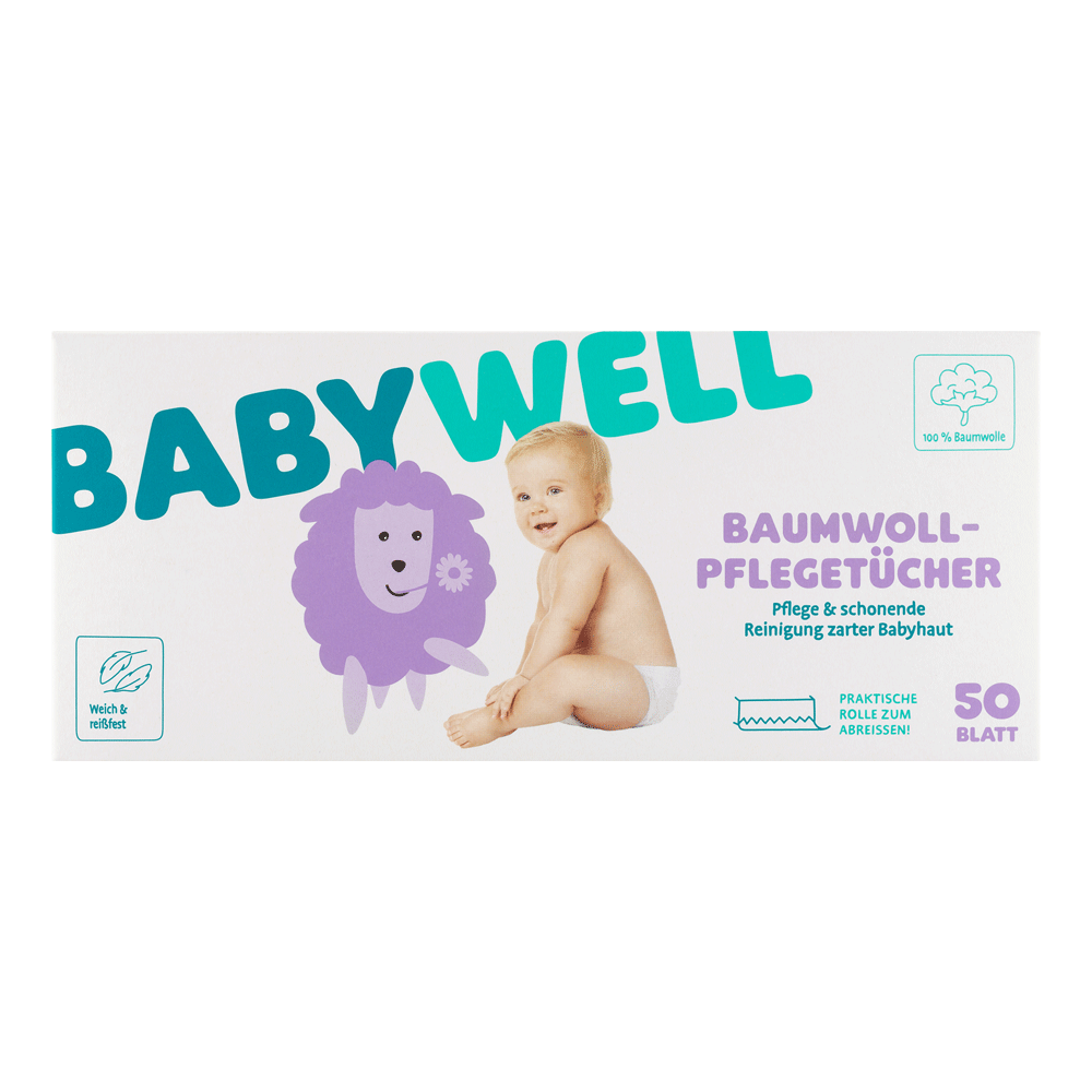 Bild: BABYWELL Baumwoll Pflegetücher
