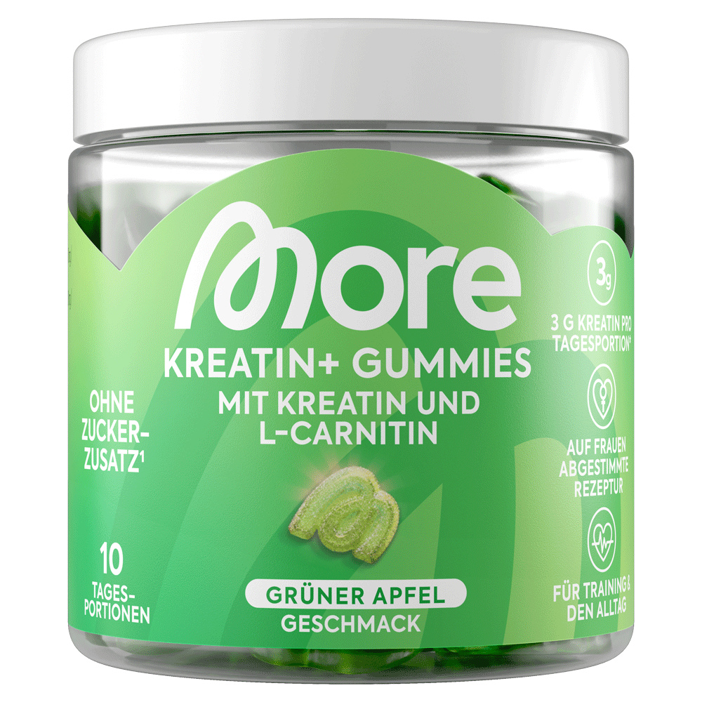 Bild: More Kreatin+ Gummies Grüner Apfel 