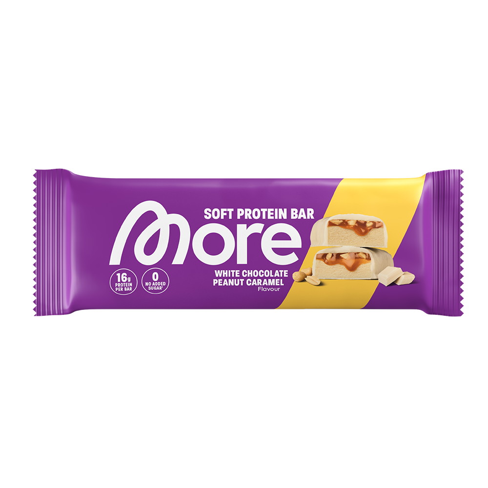 Bild: More Soft Protein Bar White Chocolate Peanut Caramel