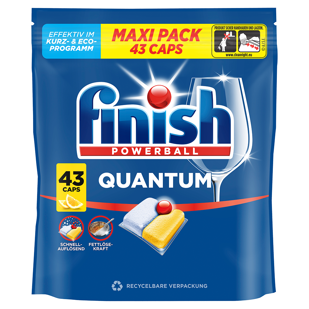 Bild: finish Powerball Quantum Geschirrspültabs Maxi Pack Citrus