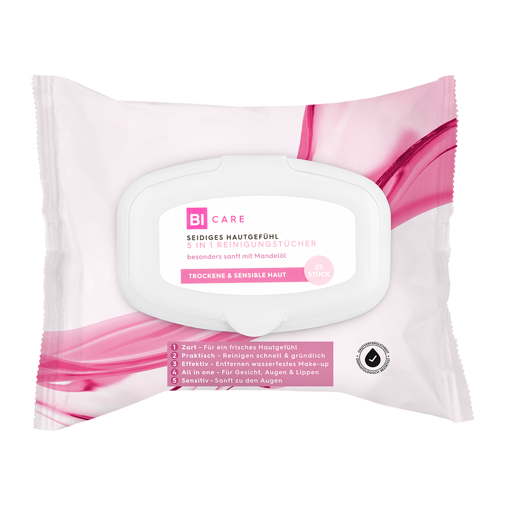 Bild: BI CARE Nutri Intense Reinigungstücher Trockene & Sensible Haut 