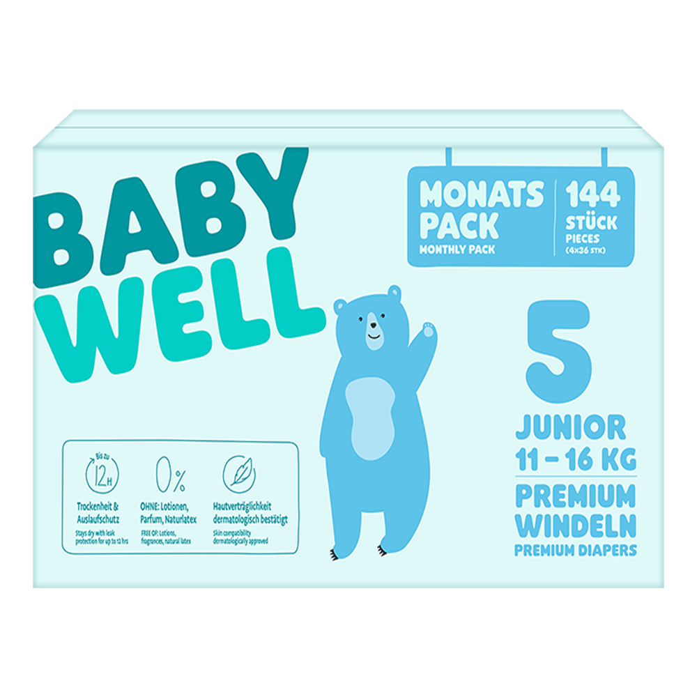 Bild: BABYWELL Premium Windeln Monatspack Gr.5, 11-16kg