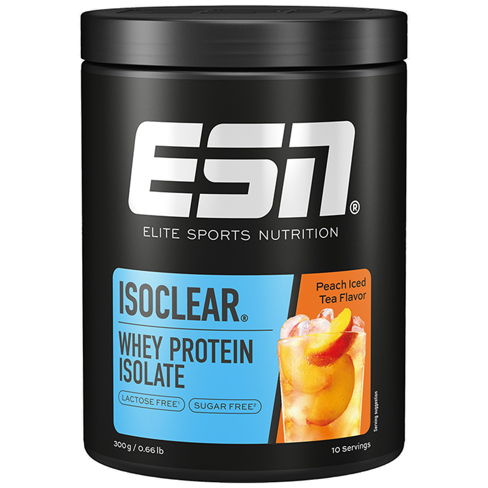 Bild: ESN Isoclear Whey Protein Isolate Peach Iced Tea Flavor