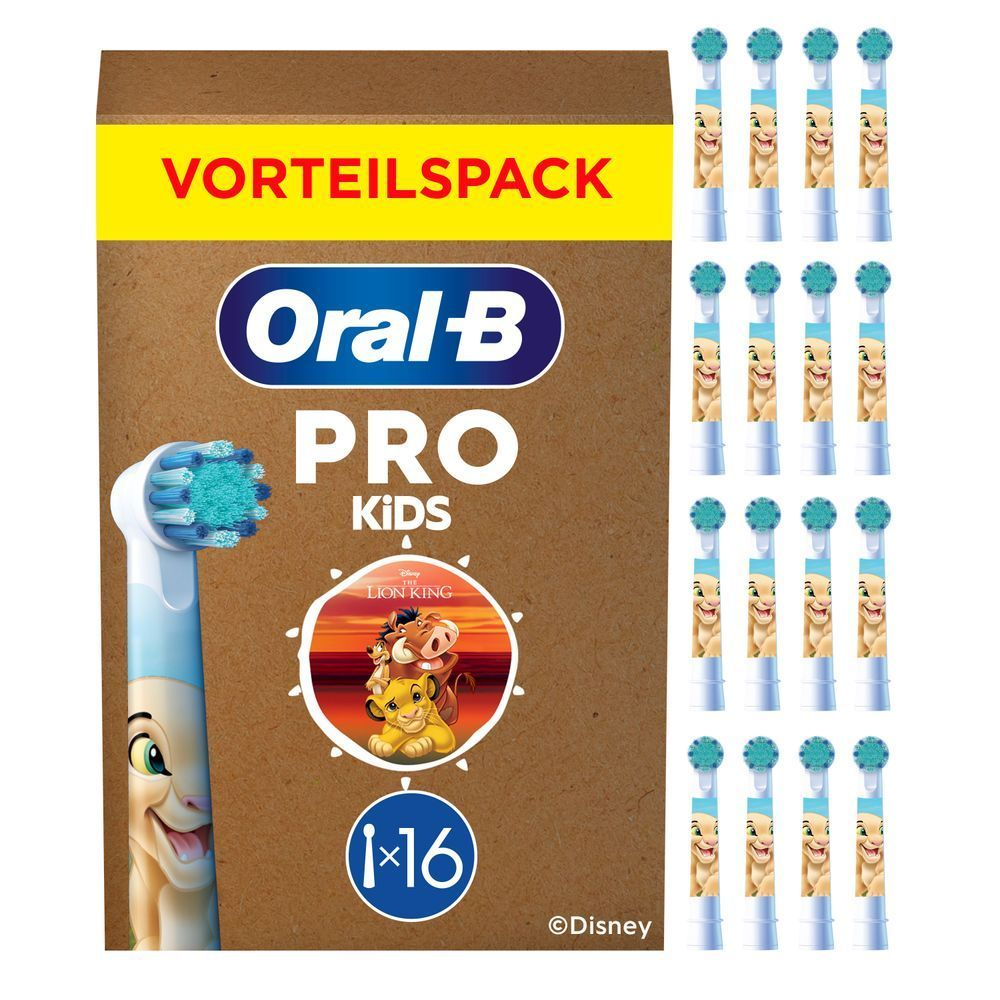 Oral-B PRO Kids Aufsteckbürsten Vorteilspack, 16x König der Löwen Motiv.
