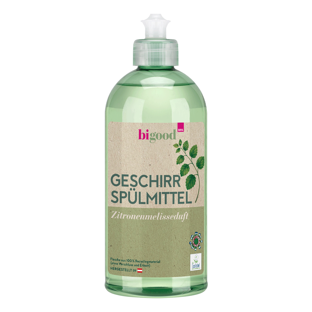 Bild: bi good Geschirrspülmittel Zitronenmelissensaft 