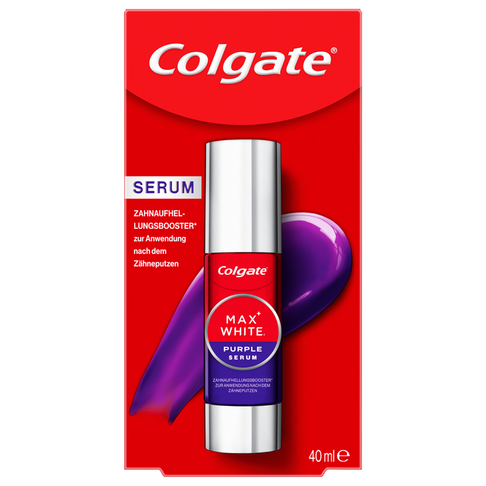 Bild: Colgate Zahnaufhellungsbooster Max White Purple Serum 