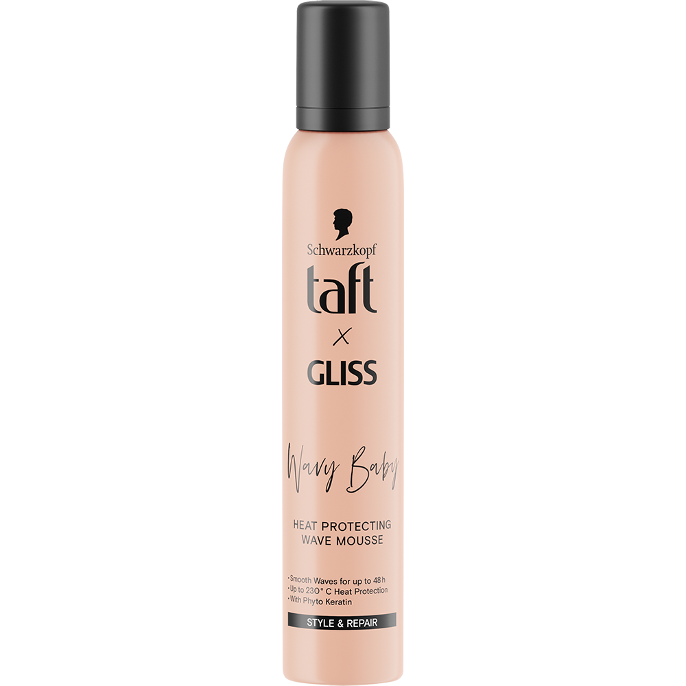 Bild: Schwarzkopf taft X Gliss Heat Protecting Wave Mousse Wavy Baby 