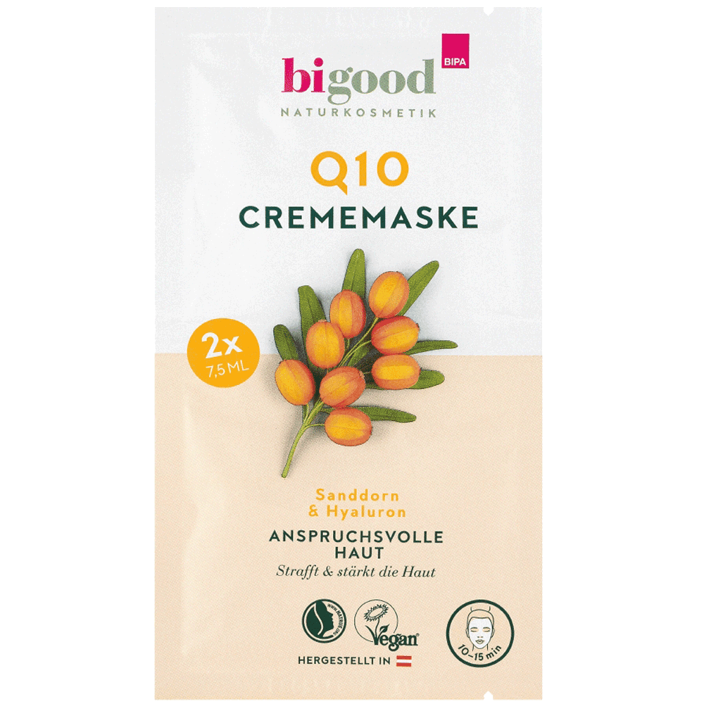 Bild: bi good Q10 Crememaske Sanddorn & Hyaluron