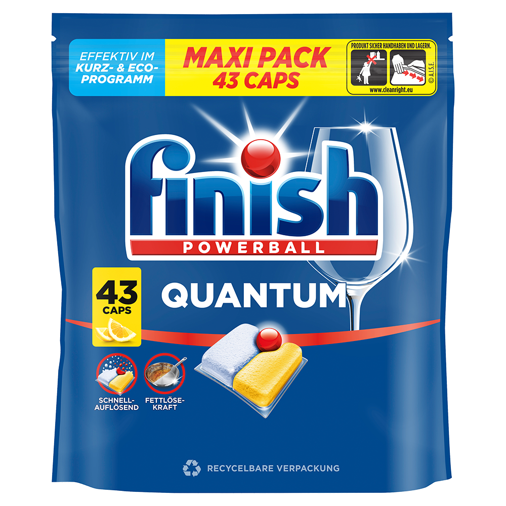 Bild: finish Powerball Quantum Geschirrspültabs Maxi Pack Citrus 