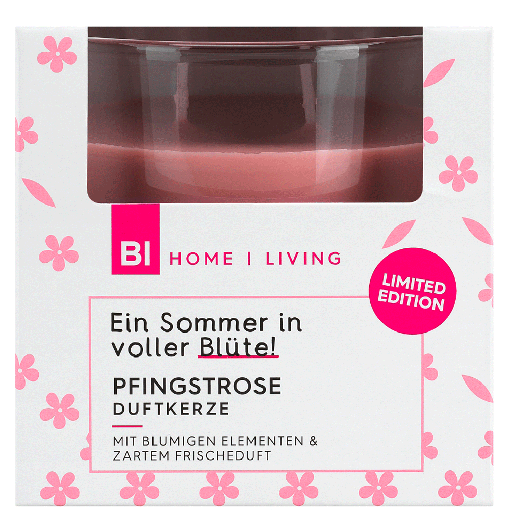 Bild: BI HOME Living Duftkerze groß Pfingstrose