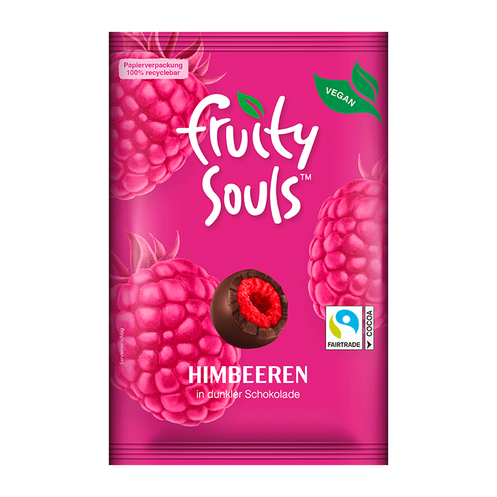 Bild: Fruity souls Himbeeren in dunkler Schokolade