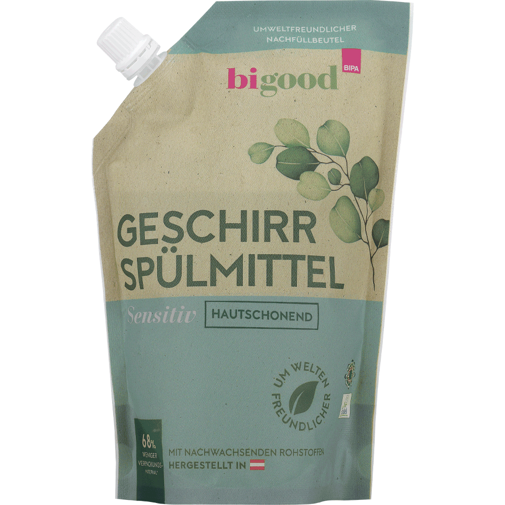 Bild: bi good Geschirrspülmittel Sensitiv Nachfüllbeutel