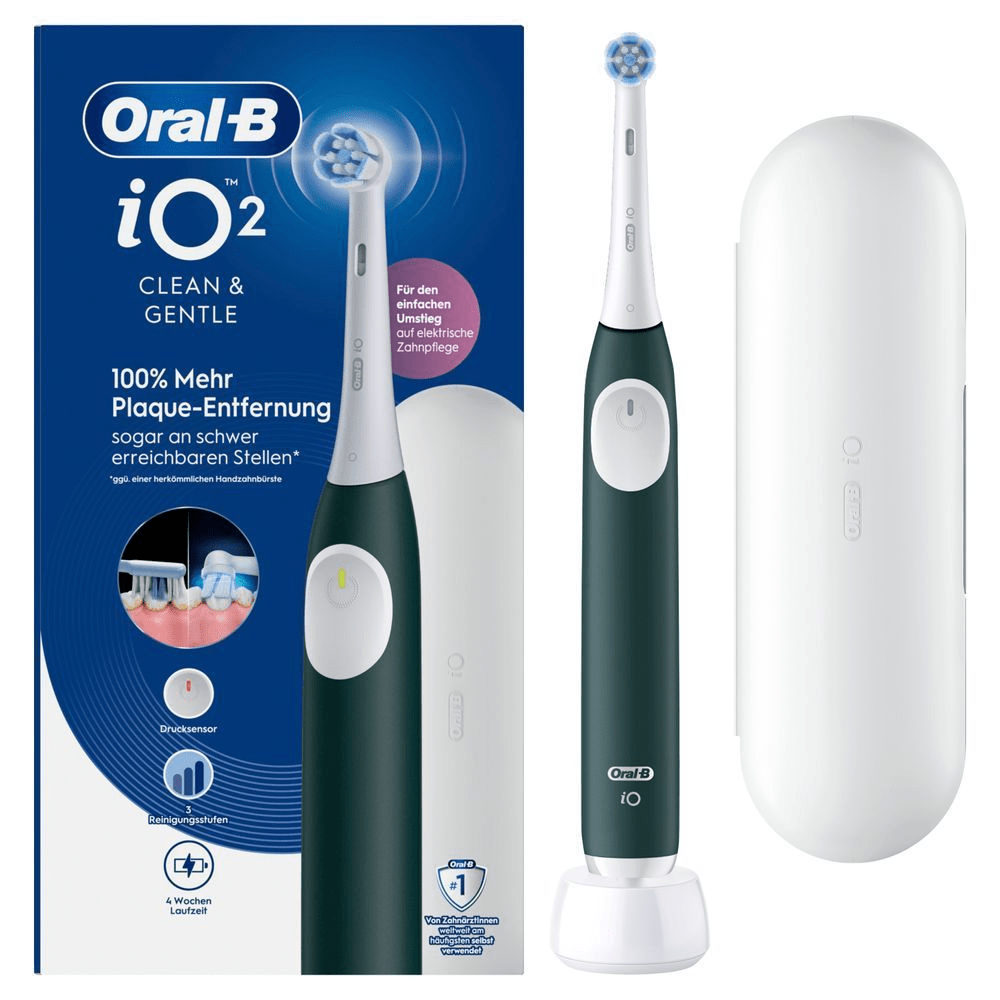 Oral-B iO2 Clean & Gentle Zahnbürste für 100% mehr Plaque-Entfernung.