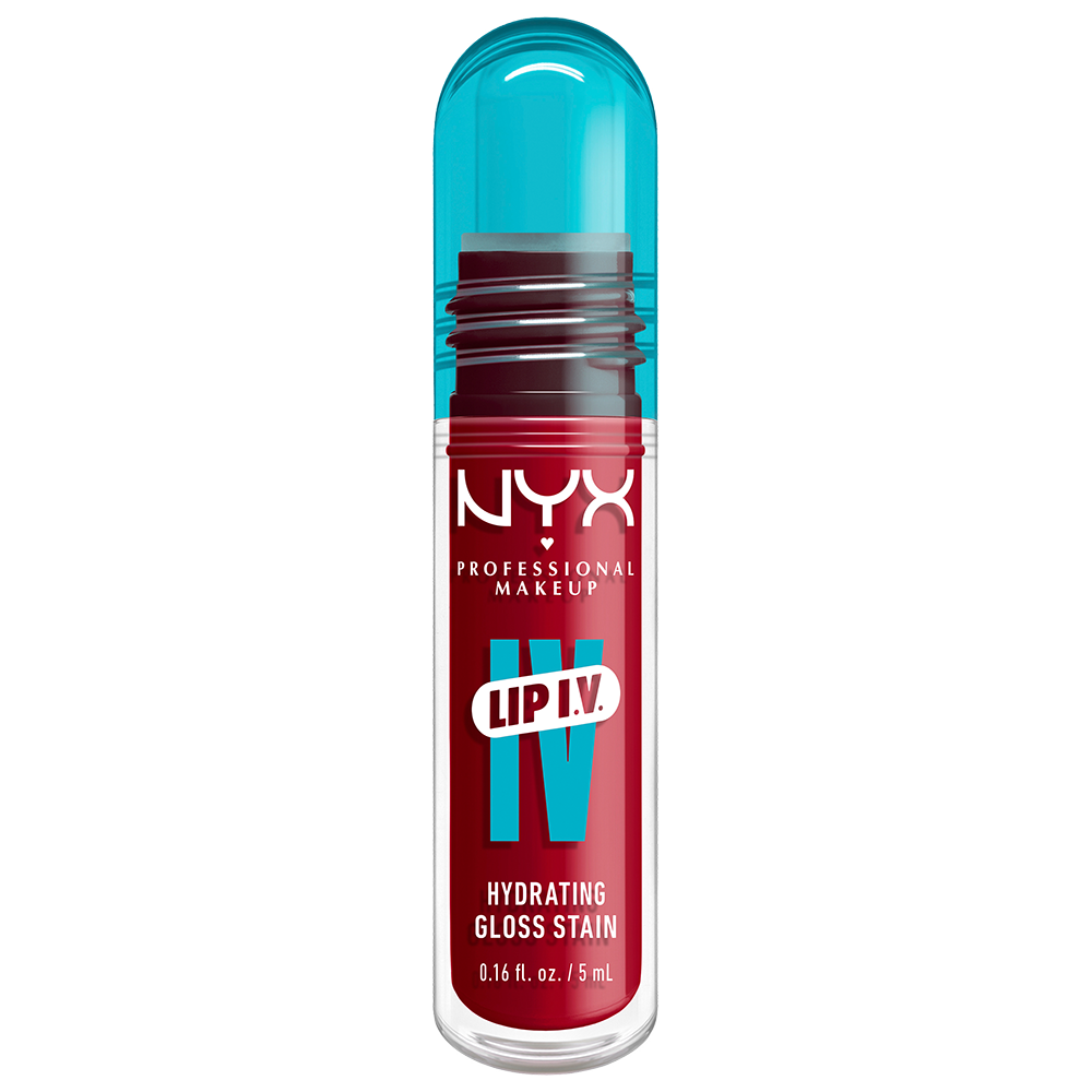 Bild: NYX Professional Make-up Lip IV Gloss Serum feuchtigkeitsspendender Lipgloss Red-y. Set. Wet!