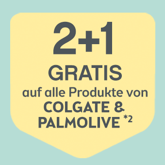 2+1 auf alle Produkte von Colgate & Palmolive
