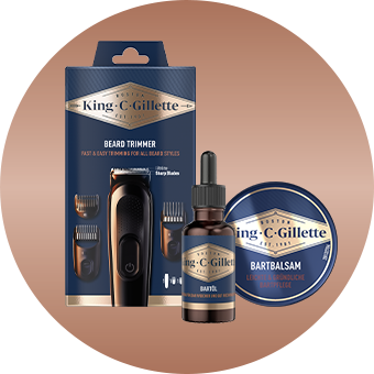 King C. Gillette Rasierer-Set mit Rasiercreme – hochwertige Bartpflege für stilbewusste Männer.