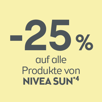 -25% auf alle Produkte von Nivea Sun