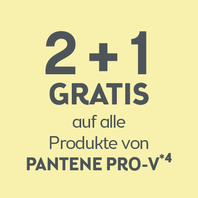 2+1 Gratis auf alle Produkte von Pantene Pro-V