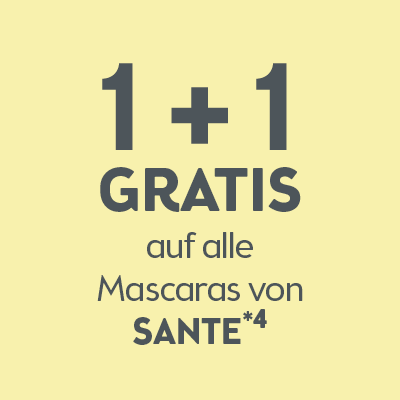 1+1 Gratis auf alle Mascaras von SANTE