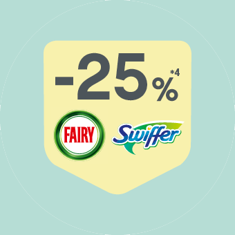 -25% auf alle Produkte von Fairy & Swiffer