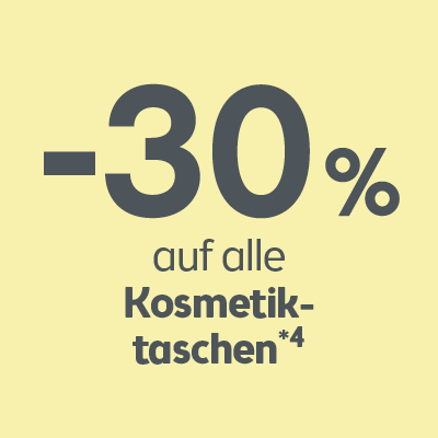 -30% auf alle Kosmetiktaschen