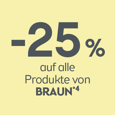 -25% auf alle Produkte von Braun