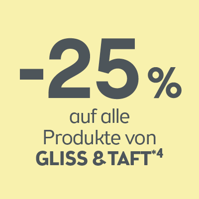 -25 % auf alle GLISS & TAFT Produkte – Haarpflege & Styling im Angebot