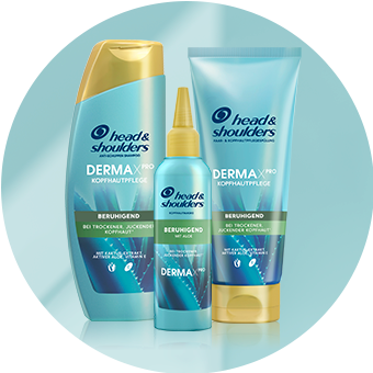 Head & Shoulders Derma X Pro – Shampoo, Conditioner & Scalp Treatment für Schuppenbekämpfung und gesunde Kopfhautpflege.