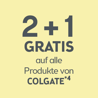2+1 auf alle Produkte von Colgate