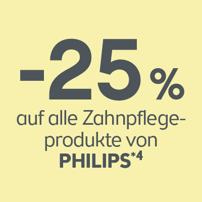 -25% auf alle Zahnpflegeprodukte von Philips