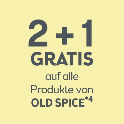 2+1 Gratis auf alle Produkte von Old Spice