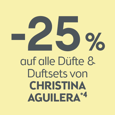 -25 % auf alle Produkte von Christina Aguilera