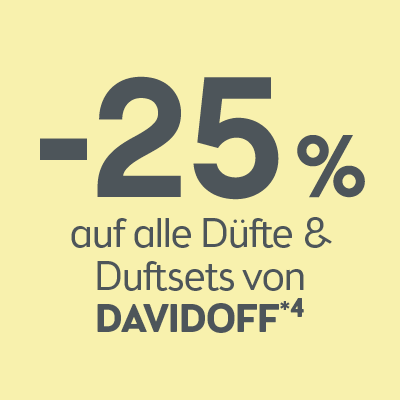 -25% auf alle Produkte von Davidoff