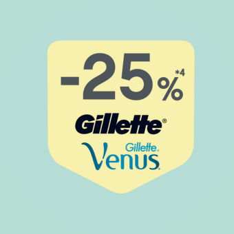 -25% alle Produkte von Gillette