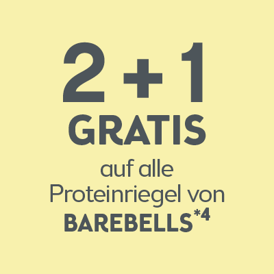2+1 auf alle Produkte von Barebells