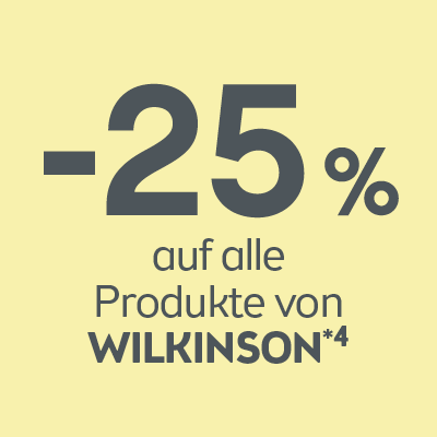 -25% auf alle Produkte von Wilkinson