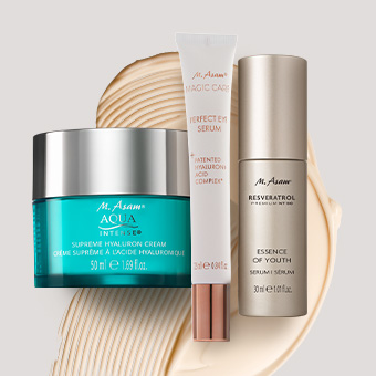 Tägliche Gesichtspflege von M. Asam® – Cremes, Seren und Reinigungsprodukte für jede Haut.