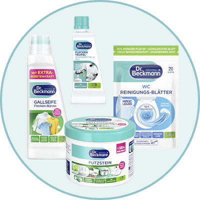 Produktabbildungen: Verschiedene Dr. Beckmann Produkte