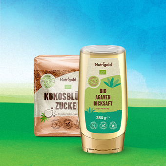 Natürliche Zucker-Alternativen von Nutrigold – ideal zum Süßen ohne raffinierten Zucker.