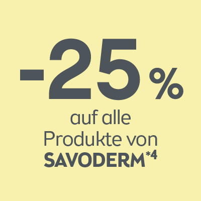 -25% auf alle Produkte von Savoderm