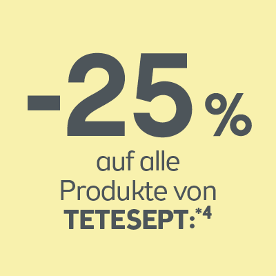2+1 auf alle Produkte von TETESEPT: