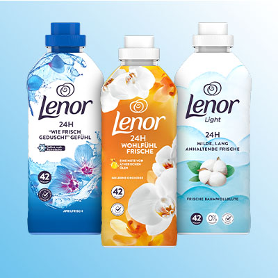 Lenor Weichspüler in bunten Flaschen – langanhaltende Frische & weiche Wäsche