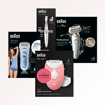 Zur gründlichen und sanften Haarentfernung - Link zu Braun Epilierer/Rasierer