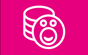 Jö-Icon auf pinktem Hintergrund