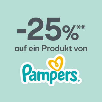 -25% auf ein Produkt von Pampers