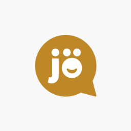 Jö Logo in senfgelber Sprechblase mit Smiley – Markenzeichen für JÖ Kundenclub. Zu den Infos.