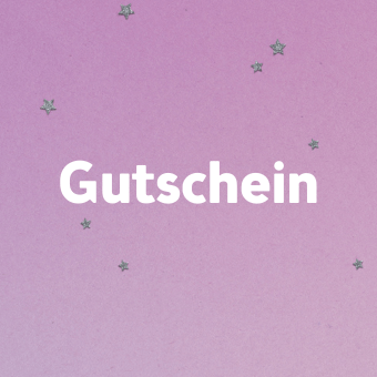 Gutschein auf rosa Hintergrund mit kleinen Sternen – ideal für Geschenke und Aktionen online.